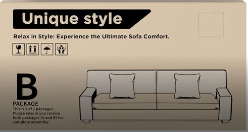 DOPEDIO 88.58inch loveseat sofa Box B