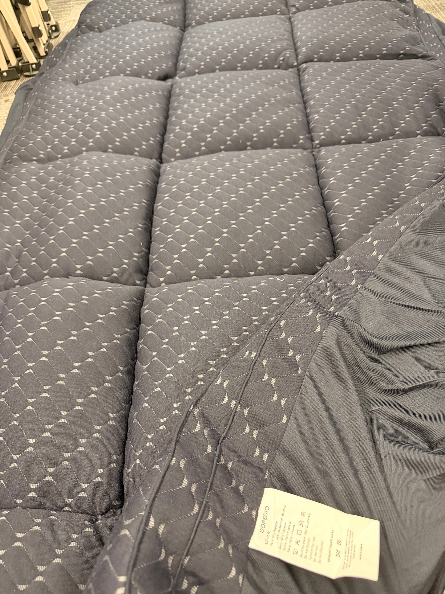 DOPEDIO Mattress Topper Washable Cover, for 20-53 cm Mattresses (90 x 200 cm, Black)