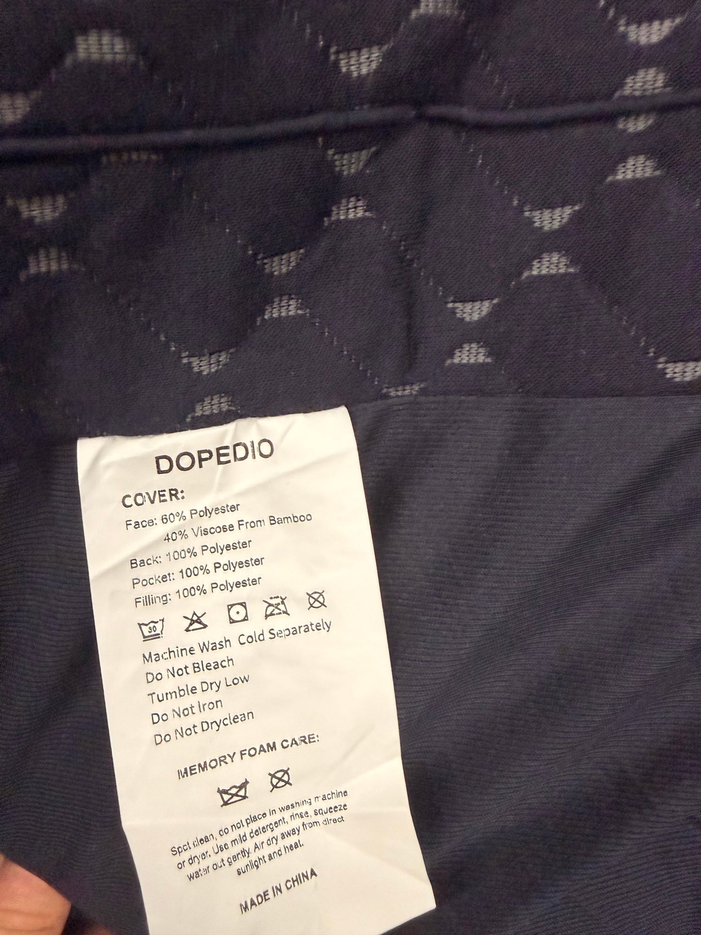 DOPEDIO Mattress Topper Washable Cover, for 20-53 cm Mattresses (90 x 200 cm, Black)