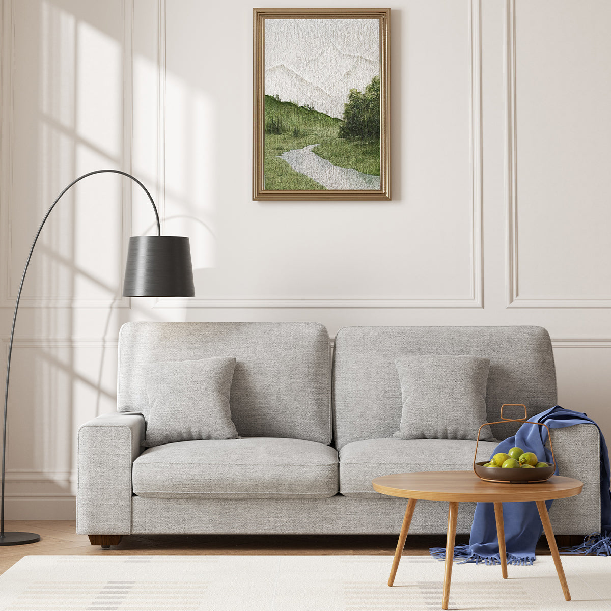 Modern Living Room Chenille Recliner Sofa